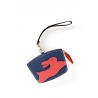 'En L'Air Monnaie Lièvre' Porte Monnaie Cuir Nappa Marine