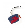 'En L'Air Monnaie Lièvre' Nappa Leather Wallet Navy Blue