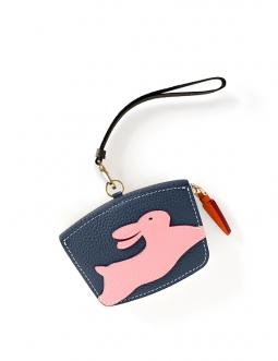 'En L'Air Monnaie Lièvre' Nappa Leather Wallet Night Blue