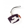 'En L'Air Monnaie Lièvre' Nappa Leather Wallet Dark Purple
