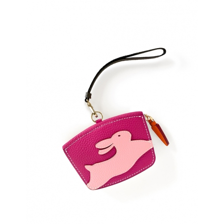 'En L'Air Monnaie Lièvre' Nappa Leather Wallet Pink