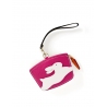 'En L'Air Monnaie Lièvre' Porte Monnaie Cuir Nappa Fuchsia