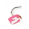 'En L'Air Monnaie Lièvre' Porte Monnaie Cuir Nappa Rose