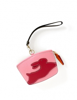 'En L'Air Monnaie Lièvre' Nappa Leather Wallet Light Pink