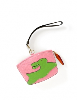 'En L'Air Monnaie Lièvre' Nappa Leather Wallet Light Pink