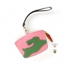 'En L'Air Monnaie Lièvre' Porte Monnaie Cuir Nappa Rose Poudré