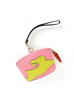 'En L'Air Monnaie Lièvre' Porte Monnaie Cuir Nappa Rose Poudré