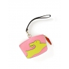 'En L'Air Monnaie Lièvre' Porte Monnaie Cuir Nappa Rose Poudré