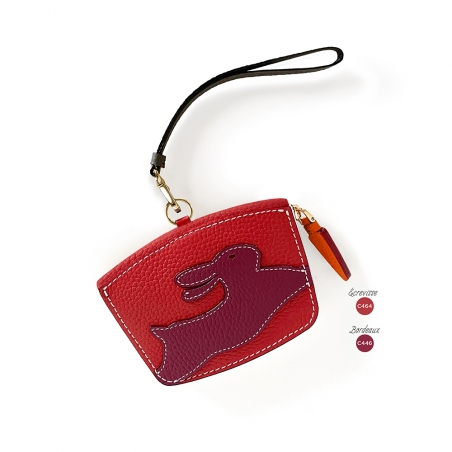 'En L'Air Monnaie Lièvre' Nappa Leather Wallet Red