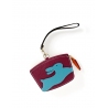 'En L'Air Monnaie Lièvre' Nappa Leather Wallet Dark Red