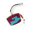 'En L'Air Monnaie Lièvre' Nappa Leather Wallet Dark Red