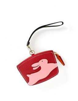 'En L'Air Monnaie Lièvre' Nappa Leather Wallet Red