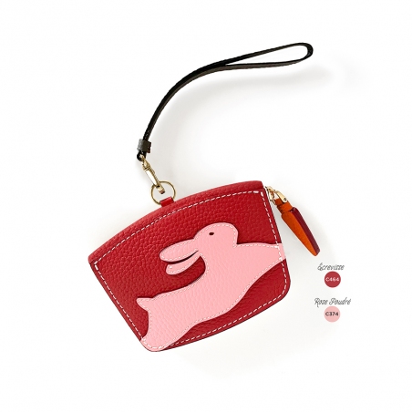 'En L'Air Monnaie Lièvre' Nappa Leather Wallet Red