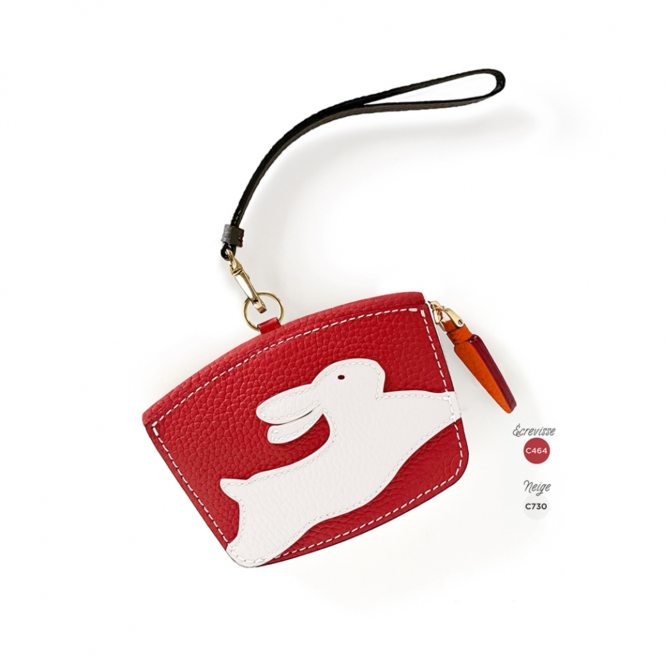 'En L'Air Monnaie Lièvre' Nappa Leather Wallet Red