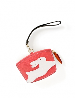 'En L'Air Monnaie Lièvre' Porte Monnaie Cuir Nappa Pastèque