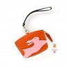 'En L'Air Monnaie Lièvre' Porte Monnaie Cuir Nappa Orange