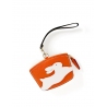 'En L'Air Monnaie Lièvre' Porte Monnaie Cuir Nappa Orange
