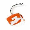 'En L'Air Monnaie Lièvre' Porte Monnaie Cuir Nappa Orange