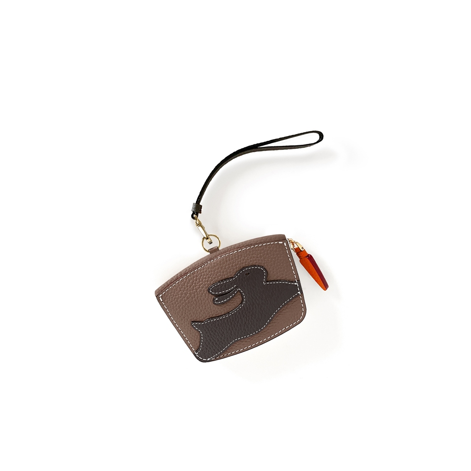 'En L'Air Monnaie Lièvre' Nappa Leather Wallet Volcan