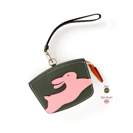 'En L'Air Monnaie Lièvre' Nappa Leather Wallet Taiga
