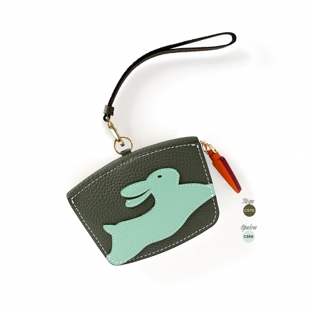 'En L'Air Monnaie Lièvre' Nappa Leather Wallet Taiga
