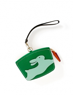 'En L'Air Monnaie Lièvre' Porte Monnaie Cuir Nappa Lagon