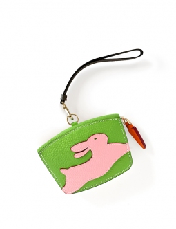 'En L'Air Monnaie Lièvre' Nappa Leather Wallet Apple Green