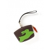 'En L'Air Monnaie Lièvre' Porte Monnaie Cuir Nappa Chocolat