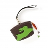 'En L'Air Monnaie Lièvre' Porte Monnaie Cuir Nappa Chocolat