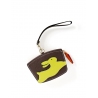 'En L'Air Monnaie Lièvre' Porte Monnaie Cuir Nappa Chocolat