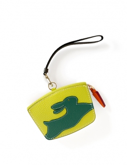 'En L'Air Monnaie Lièvre' Nappa Leather Wallet Paille