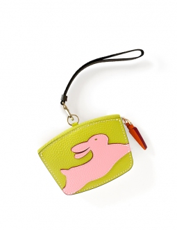 'En L'Air Monnaie Lièvre' Nappa Leather Wallet Paille
