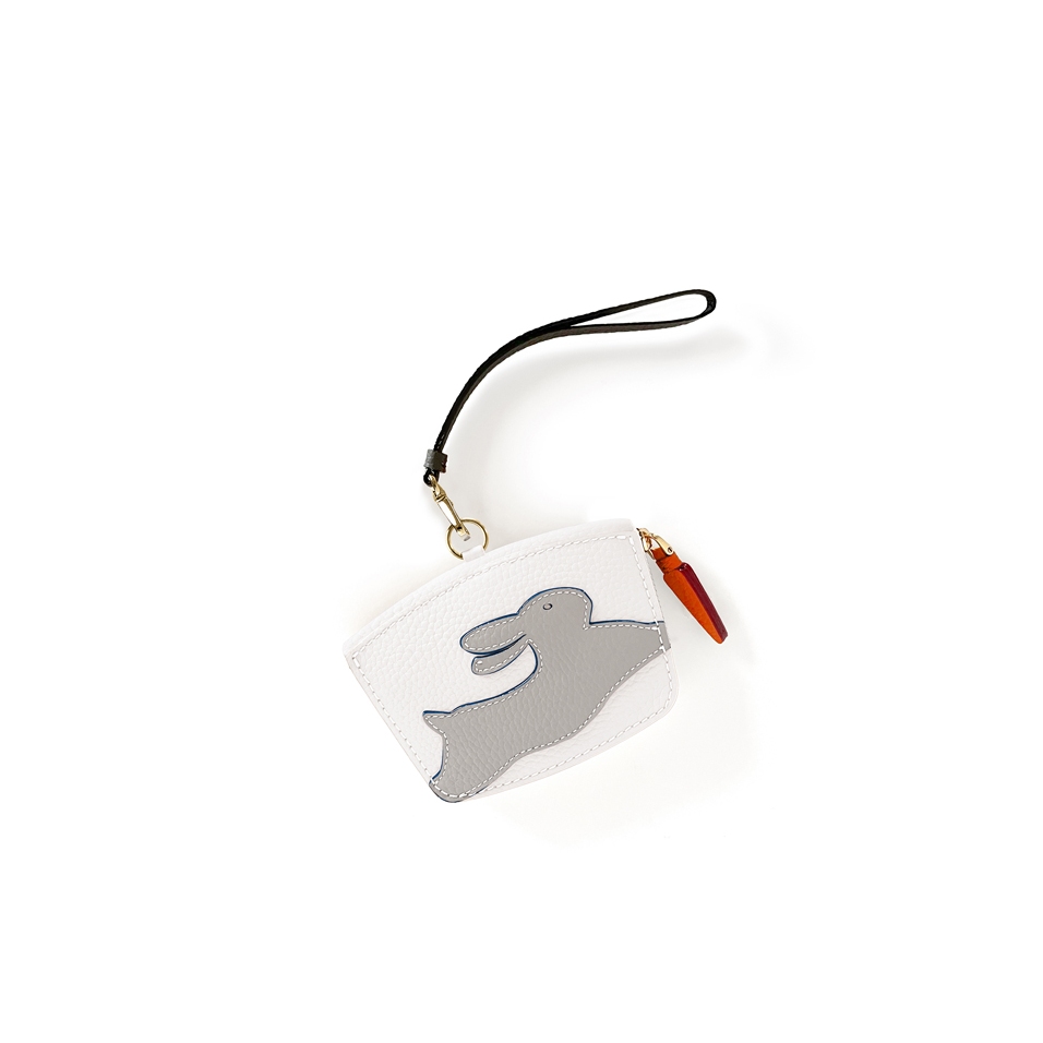 'En L'Air Monnaie Lièvre' Nappa Leather Wallet Snow White