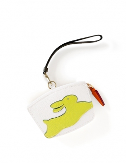 'En L'Air Monnaie Lièvre' Nappa Leather Wallet Snow White