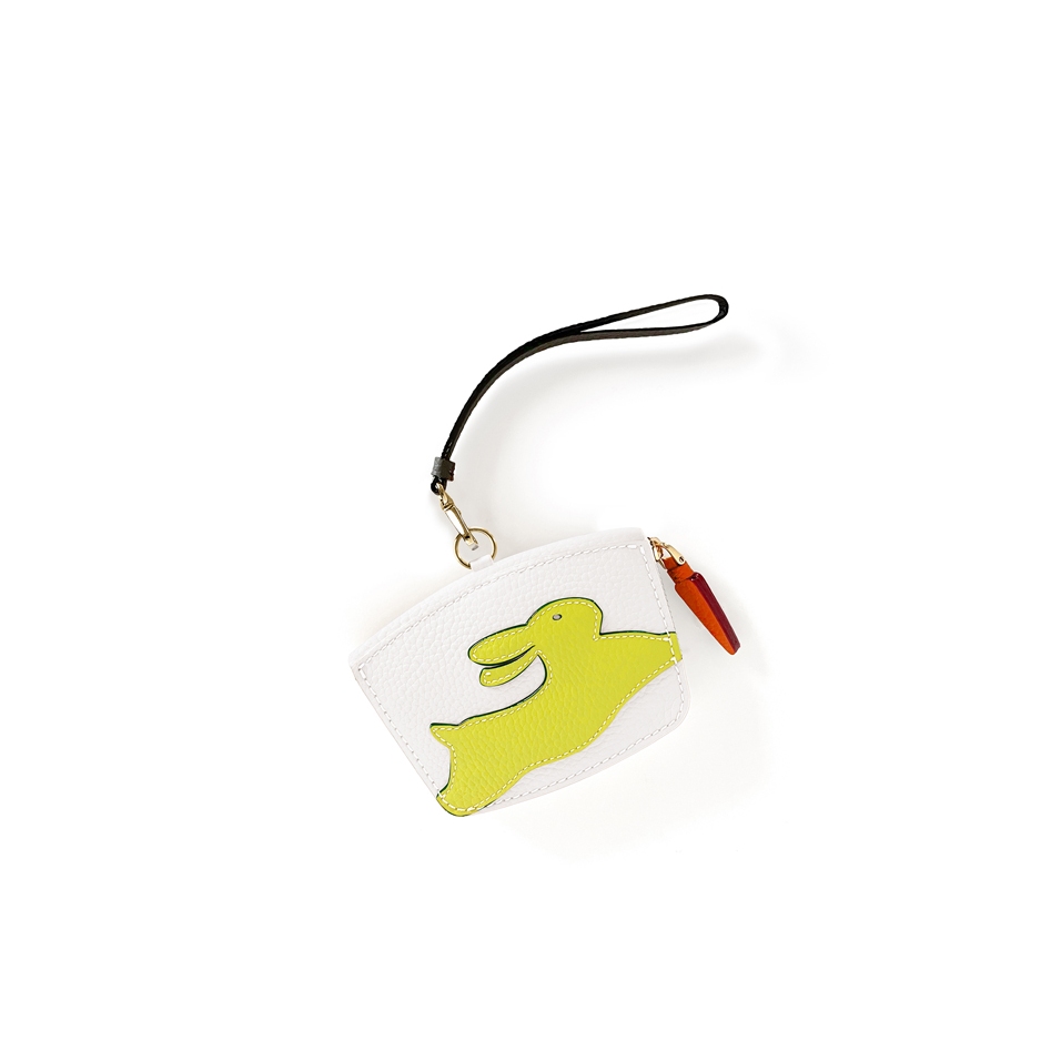 'En L'Air Monnaie Lièvre' Nappa Leather Wallet Snow White
