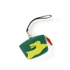 'En L'Air Monnaie Lièvre' Nappa Leather Wallet Vert Pin