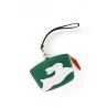 'En L'Air Monnaie Lièvre' Porte Monnaie Cuir Nappa Vert Pin