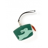 'En L'Air Monnaie Lièvre' Porte Monnaie Cuir Nappa Vert Pin