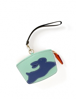 'En L'Air Monnaie Lièvre' Porte Monnaie Cuir Nappa Opaline