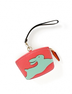 En L'Air Monnaie Lièvre' Nappa Leather Wallet Watermelon