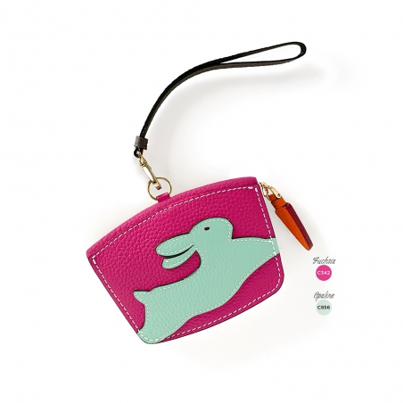 'En L'Air Monnaie Lièvre' Nappa Leather Wallet FUCHS