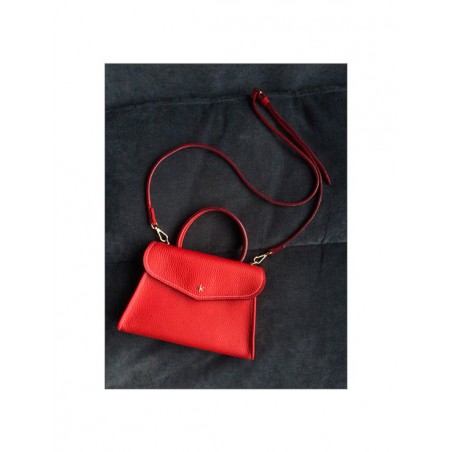 'Chantilly' Sac à main Cuir Nappa Écrevisse & Or avec sangle