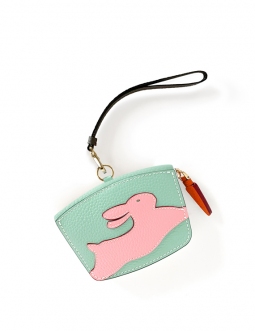'En L'Air Monnaie Lièvre' Porte Monnaie Cuir Nappa Opaline