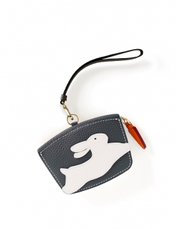 'En L'Air Monnaie Lièvre' Nappa Leather Wallet Ardoise