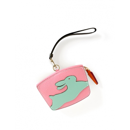 En L'Air Monnaie Lièvre' Nappa Leather Wallet Light Pink