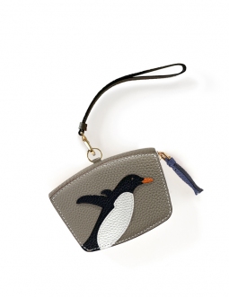 'En L'Air Monnaie Pingouin'  Nappa Leather Wallet Elephant Grey