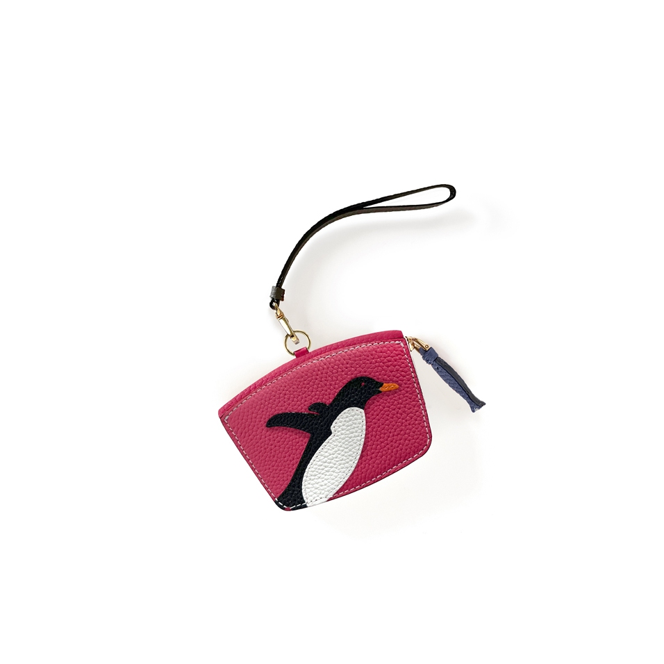 'En L'Air Monnaie Pingouin'  Nappa Leather Wallet Pink