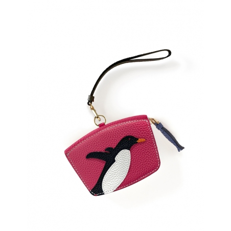 'En L'Air Monnaie Pingouin'  Nappa Leather Wallet Pink