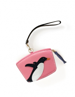 'En L'Air Monnaie Pingouin'  Nappa Leather Wallet Rose