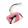'En L'Air Monnaie Pingouin' Porte Monnaie Cuir Nappa Rose